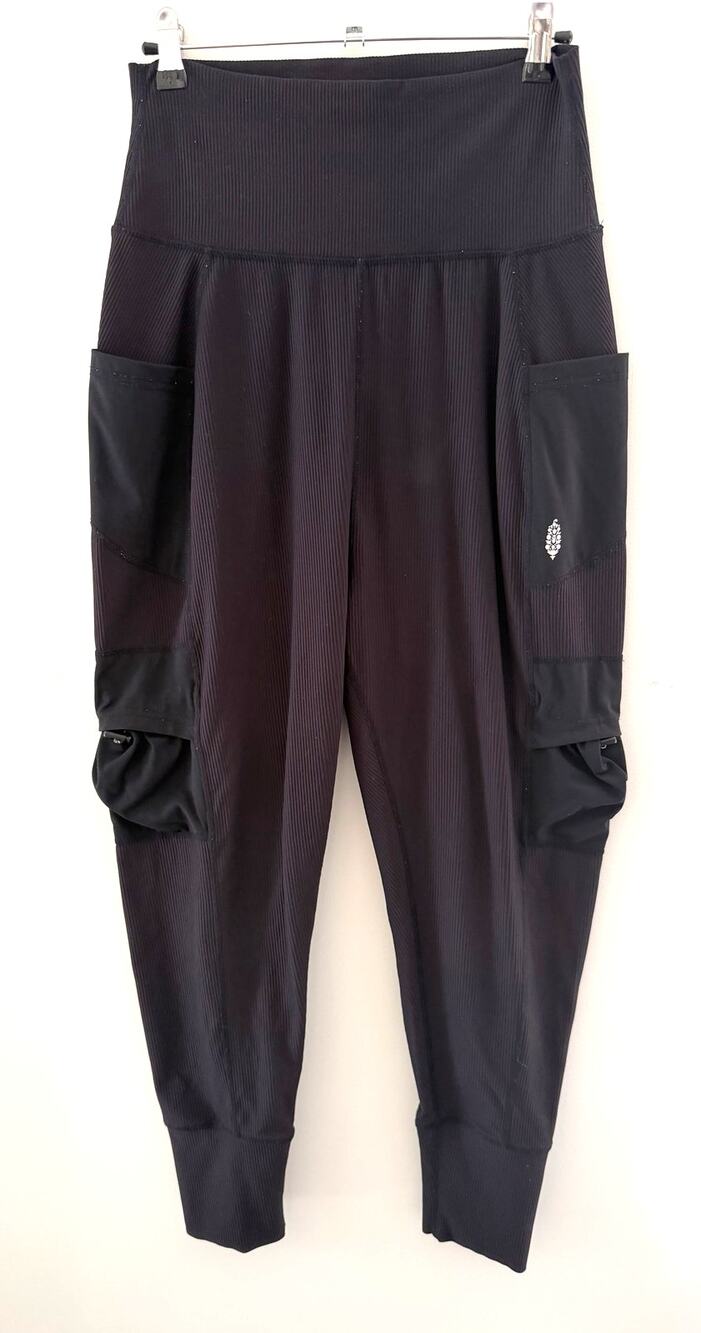 Free People FP Movement Take A Hike Harem Pants Joggers Cargo Black Small 27"
